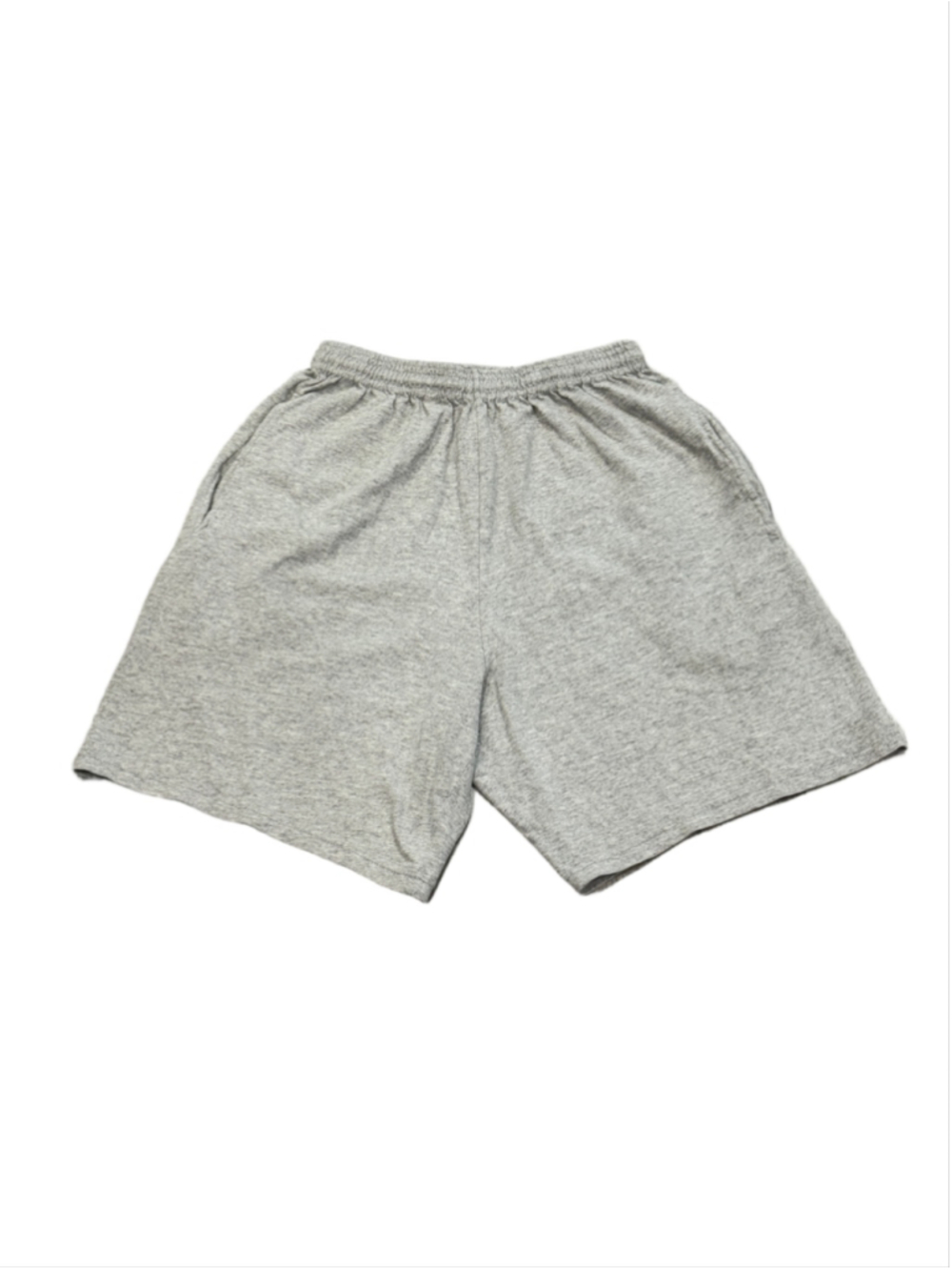 Petite Solid Gray Drawstring Shorts with Pockets